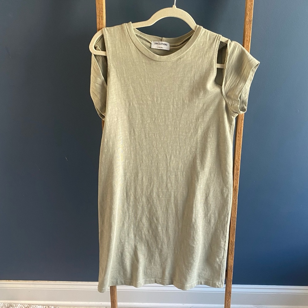 LNA cold shoulder T-shirt dress-size XS